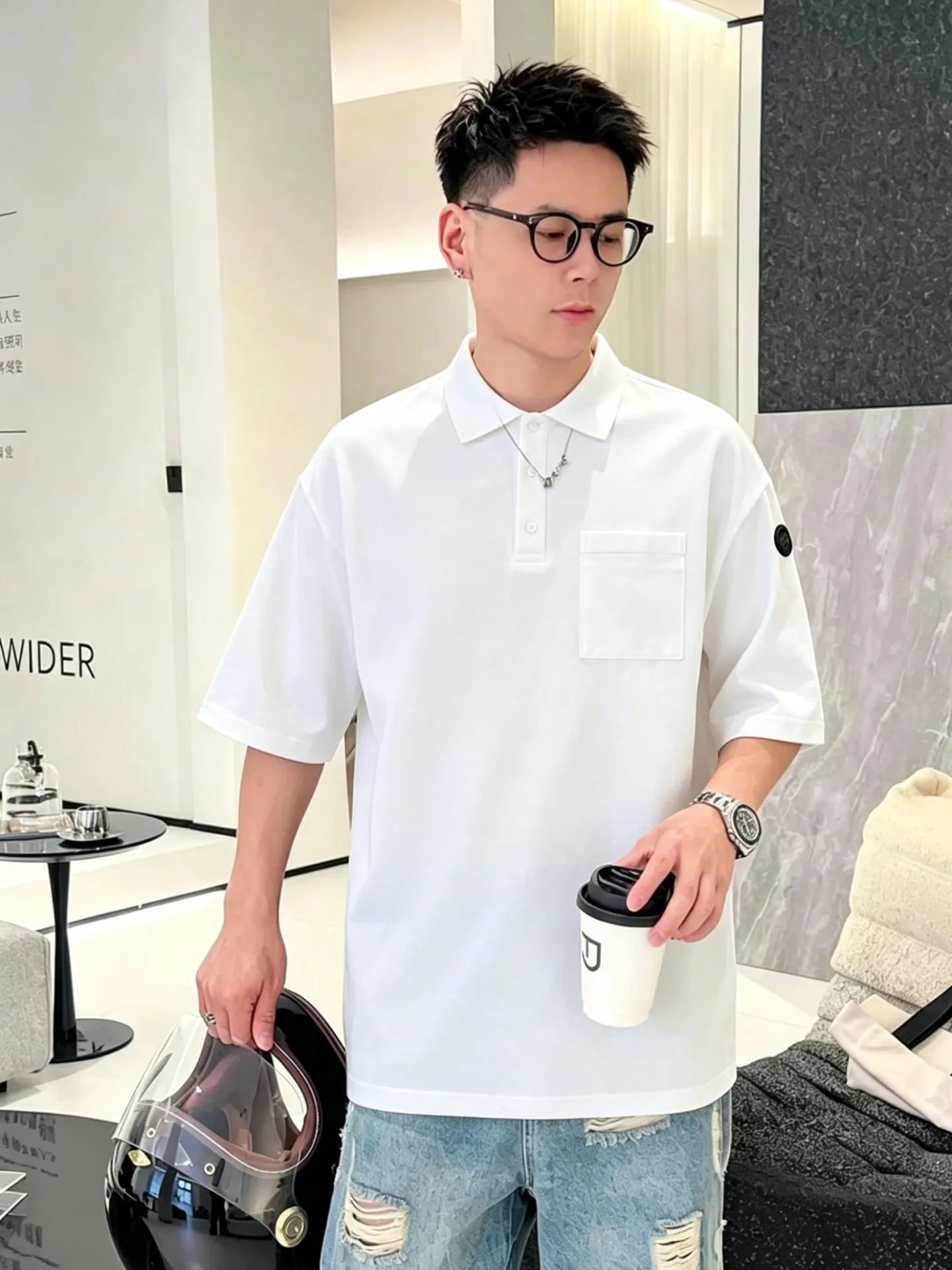MONCLER logo polo